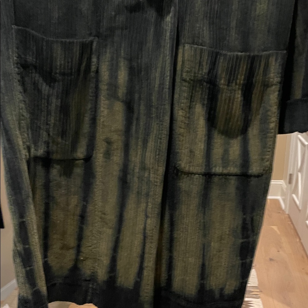 Raquel Allegra Olive Green Ombre Coat (bw) - Picture 6 of 8